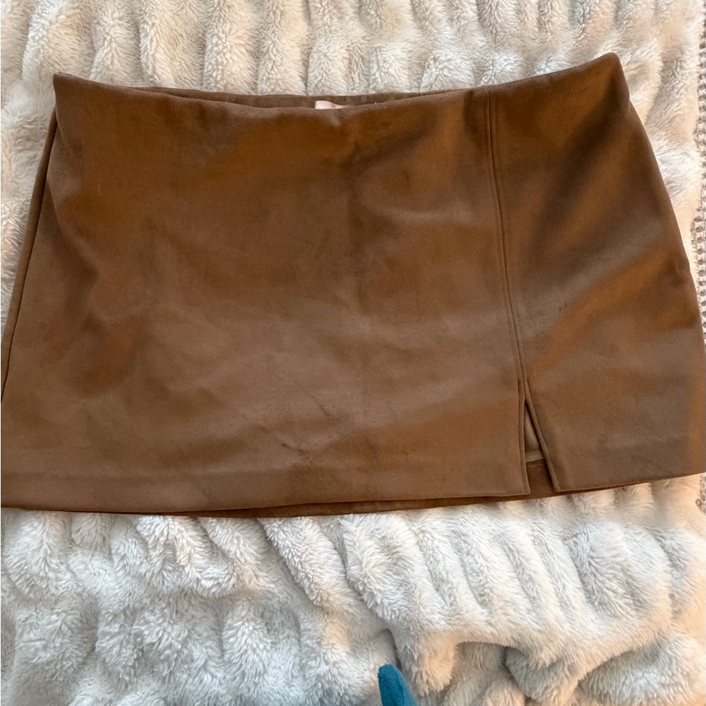 Abercrombie & Fitch Tan Suede Mini Skirt